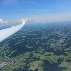 Flugwegposition um 09:07:33: Aufgenommen in der Nähe von Reinsberg, Österreich in 1559 Meter